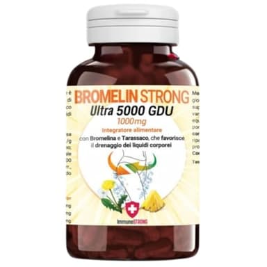 Bromelina Forte Drenante - Bromelina Drenante Purissima Alto Dosaggio 5000 Gdu Con Tarassaco Ad Azione Anticellulite E Detox 120 Compresse 1000 Mg - ImmunoSTRONG