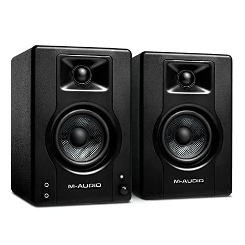 M-Audio BX3 - Casse attive Monitor da Studio per PC Amplificate 120 W 3,5" da Scrivania per gaming, produzione musicale, streaming e podcast (coppia)