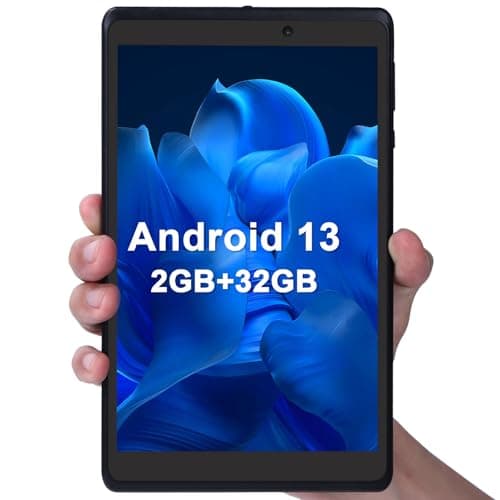 C idea Tablet da 8 pollici con protezione schermo a luce blu/Android 13/2 GB Ram 32 GB Rom (TF 1TB)/ Doppia fotocamera 2 MP+5 MP/Tablet batteria con slot per scheda TF/Doppio WiFi/Tipo C-Nero