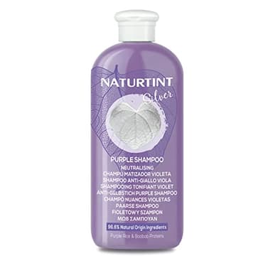 Naturtint | Shampoo Antigiallo Viola | Per capelli bianchi, decolorati, biondi o grigi. Nutre e Ripara | Senza solfati, parabeni o siliconi | 96,6% Ingredienti Naturali | 330 ml