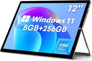 DQRCLLL Nuovo Ubook X Intel i5 10210Y 12 "Windows 11 2 in 1 Tablet PC Laptop 2K IPS 8GB +256GB 2.4G/5G Wifi, Nero