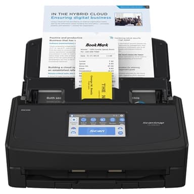 ScanSnap iX1600 Nera - Scanner documenti per ufficio - ADF Scanner Fronte Retro Duplex - A4, Touchscreen, Wi-Fi, USB3.2