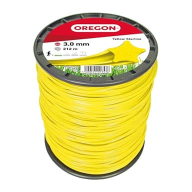 Oregon Filo per Decespugliatore a Forma di Stella con 5 Bordi Taglienti in Nylon Professionale, per una Finitura Pulita, Adatto a Tutti i Decespugliatori Standard, 3 mm - 212 m, Giallo (‎69-461-Y)