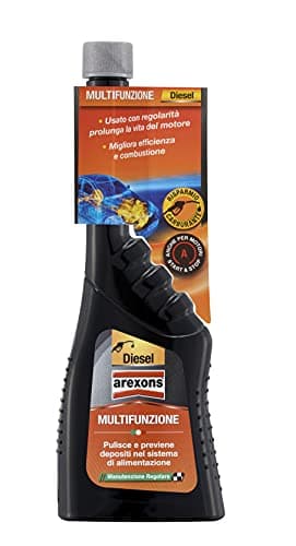Arexons Additivo Diesel Multifunzione, 250 ml, Addittivo Pulitore e Protettivo, Adatto per Motori Diesel e Turbo Diesel, Protegge da Corrosioni e Depositi, Migliora l’Efficacia del Motore