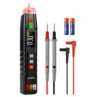 KAIWEETS Tester Multifunzionale di Tensione Senza Contatto Rilevatore Elettrico Intelligente con Toni di Avvertimento e Barra Indicatrice lampeggiante, Tester di Fili, Tester di Circuiti