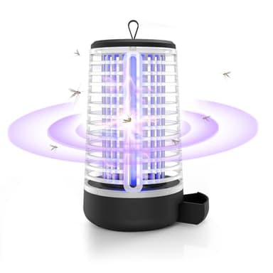 LEMENG Zanzariera Elettrica da Interno, Antizanzare Elettrico Portatile, Lampada Antizanzare Casa, Lampada Zanzare Esterno, Racchetta Zanzare Atossica Anti Mosche UV Campeggio 100m²
