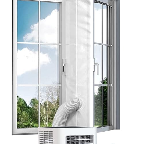 KLIM Kit Guarnizione Ventana Aria Condizionata Portatile + Compatibile con tutti i condizionatori d'aria portatili + Facile da installare + Guaina con cerniera e fissaggio adesivo (700 cm)