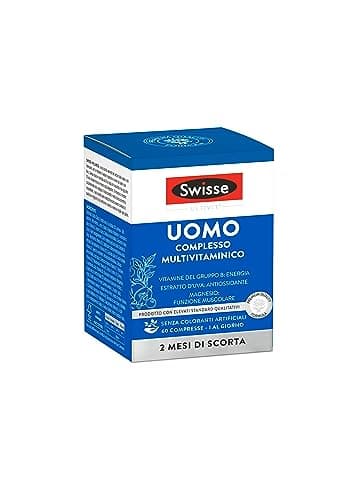 SWISSE Ultivit - Multivitaminico Uomo con Vitamina C D e Zinco per Supporto Sistema Immunitario Adulti, Integratori con Magnesio Biotina e Ferro per Metabolismo Energetico, Made in Italy, 60 Compresse