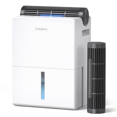 CONOPU Deumidificatore, Deumidificatore Casa 20 m², 2700ml, 2 Scatole di Deumidificazione Riutilizzabili, Modalità Sonno 30db, Sbrinamento Auto, Spegnimento Auto 24h
