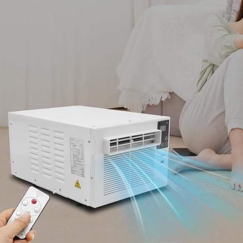 KEESUNG Mini condizionatore d'aria mobile, mini condizionatore portatile per finestre, condizionatore d'aria da incasso, piccolo condizionatore d'aria persiana