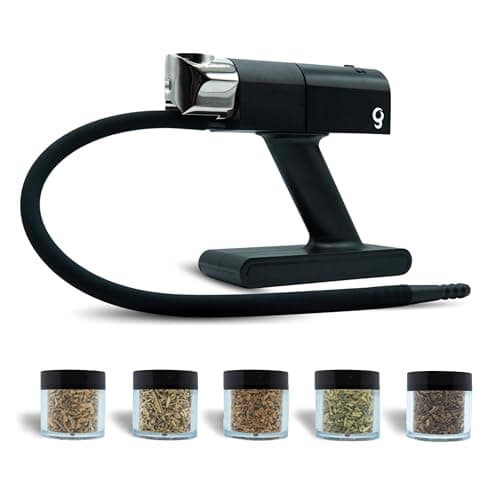Fumus - Affumicatore da Cucina Professionale - Omaggio 5 Gusti Trucioli di Legno per Affumicatura + Ebook Ricette - Affumicatore a Freddo Effetto Bbq con 2 Velocità per Piatti e Cocktail - New 2025