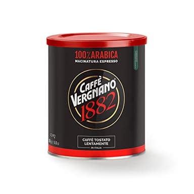 Caffè Vergnano 1882 Lattina Caffè 100% Arabica Macinato Espresso - 12 confezione da 250 gr