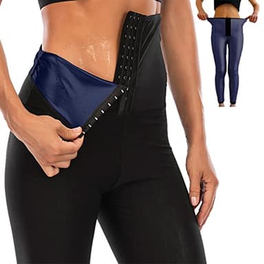 Merlvida Pantaloni Sauna Dimagranti Donna Leggings Anticellulite Vita Alta Leggins Dimagranti Sportivi Donna Push Up Tuta per Sudare Pantaloni Snellenti Effetto Sauna per Palestra Fitness Corsa Yoga