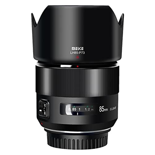 Meike - Teleobiettivo medio con messa a fuoco automatica, 85 mm, F1.8, compatibile con fotocamere reflex digitali Canon EOS EF 5D Mark IV 6D Mark II