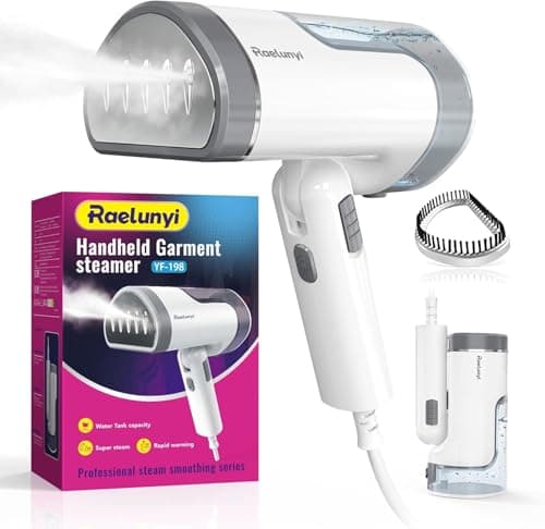 Raelunyi Ferro da Stiro Verticale, Potente Stiratrice Verticale, Design Pieghevole e Portatile, Riscaldamento Rapido, Adatto per Casa e Viaggio, Ideale per Vari Tessuti