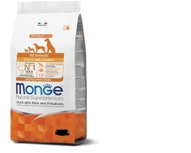 Monge Dog Cane All Breeds Puppy Junior Anatra Riso Patate 12 Kg