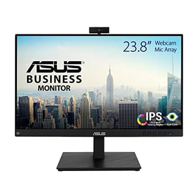 Asus BE24EQSK Video Conferencing Monitor 23,8" Full HD IPS Frameless, Webcam Full HD, Mic Array, Stereo Speakers, Design Ergonomico,HDMI,Eye Care,Filtro Luce Blu,Flicker Free,Montabile a parete