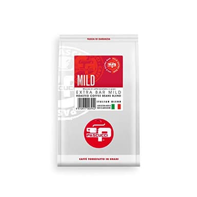 Caffè Pascucci | Caffe In Grani Per Macchina Espresso Moka E Caffè Filtro Miscela Bar Extra Mild Tostatura Chiara Caffe In Grani 250 g Sacchetto Salva Aroma Chicchi Caffe Torrefatti Per Espresso