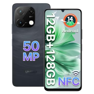 UMIDIGI G9C NFC Smartphone Android 14,12(6+6) GB RAM,128GB/2TB,Batteria 5,000 mAh,Fotocamera da 50MP, Resistenza IP53,Display 6.75" 90Hz,Bluetooth 5.4,Processore 2,2GHz,4G Doppia SIM/5G WIFI/GPS,Nero