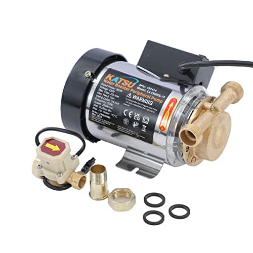 KATSU Pompa Booster Acqua 260W, Interruttore Automatico On-off Pressione, Pompa Acqua Calda e Fredda per Lavatrice Doccia Giardino Casa 151414