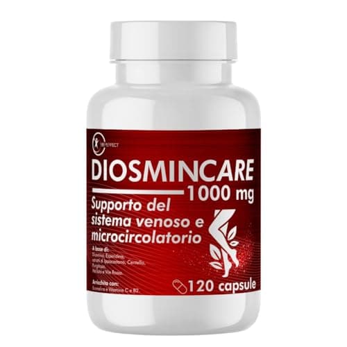 Diosmina Esperidina 1000mg 120Cps per Vene Varicose, Circolazione Gambe Pesanti Gonfie, Microcircolo, Capillari Rotti - Complex ad Alto Dosaggio