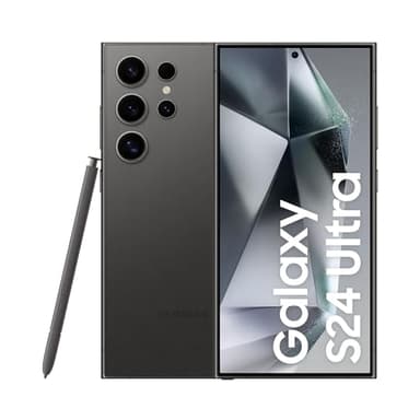 Samsung Galaxy S24 Ultra AI Smartphone, Telefono cellulare Android senza contratto, 12GB RAM/256GB di memoria, Fotocamera 200MP, Penna S, Lunga durata della batteria, Nero Titanio