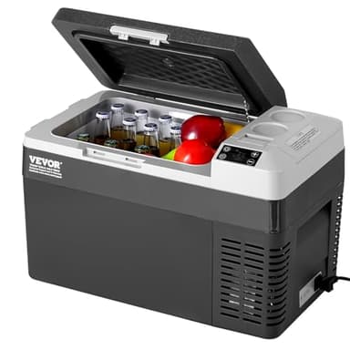 VEVOR Frigorifero Portatile per Auto, Frigorifero 12 V, Congelatore Portatile Zona Singola 25 L, Temperatura Regolabile - 20~20 ℃, Refrigeratore a Compressore per Casa, Esterno, Camper, Auto