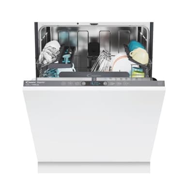 Candy Rapido' Lavastoviglie da Incasso 60 cm, 16 Coperti, 8 Programmi, Classe C, Connessione Wi-Fi + BLE, App hOn, Apertura Automatica, Capiente e Silenziosa, 55,5 x 59,7 x 81,8 cm, Bianca - CI 6C4F0A