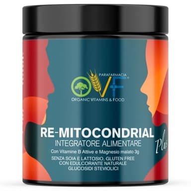 OVF Remitocondrial Polvere 420 g, Integratore a base di antiossidanti e vitamine del gruppo B nella forma biodisponibile, NAC e Glutatione. Longevità