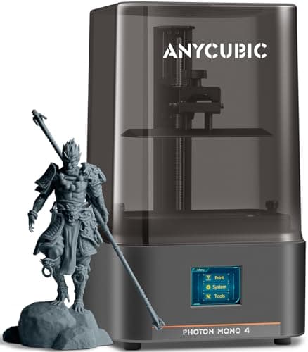 ANYCUBIC Photon Mono 4 Stampante 3D Resina, 7" 10K Mono LCD con Schermo con Matrice e Piattaforma di Stampa LighTurbo Aggiornata, Velocità di Stampa 70 mm/h, Dimensioni di Stampa 6,04"x3,42"x6,49"