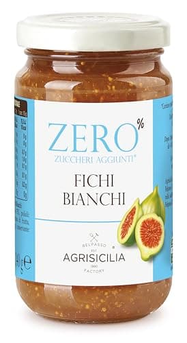 Agrisicilia zero% zuccheri aggiunti fichi bianchi con poche calorie vasetto da 240 grammi ottima per colazione e merenda
