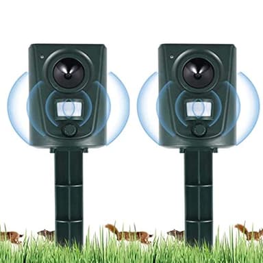 LEIPING 2X Repellente per Gatti Ultrasuoni,Repellente per Respingi Gatti,Cani,Topi/,Volpi,Repellente Esterno per Giardino,Cortili,Fattorie,Campi