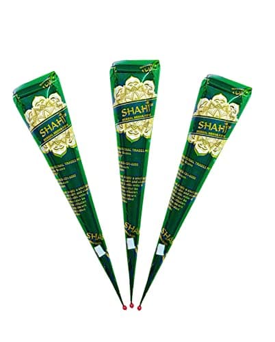 Shahi 3 coni di henné naturale marrone scuro mehndi per tatuaggi temporanei