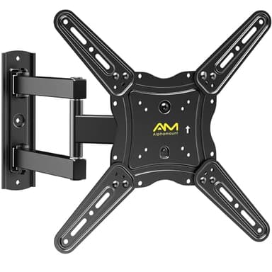 Alphamount Supporto TV Parete con Braccio Girevole ed Estendibile, Staffa TV da 26 a 60 Pollici, Max VESA 400x400, Supporto Ultra Resistente 35 kg