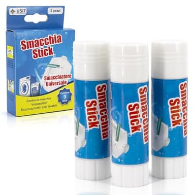 USIT, Smacchiastick, Smacchiatore Universale per Capi, Contro le Macchie Ostinate, Senza Sostanze Chimiche, Confezione da 3 pezzi