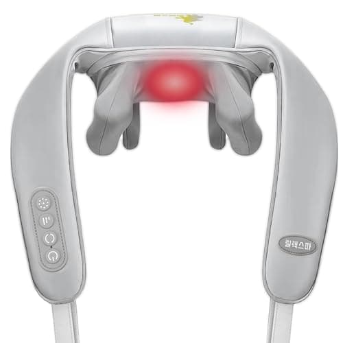 Massaggiatore Cervicale, Massaggiatore Schiena e Collo con Funzione di Riscaldamento e 3 Velocità Regolabili, Natale Regali per Uomini, Donne, Mamma, Papà