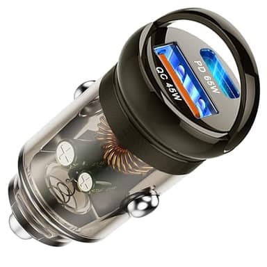 Caricabatteria da auto USB C da 121 W, 2 porte USB per caricabatteria da auto PD e QC 3.0, caricabatterie per auto, presa accendisigari USB per ricarica rapida per iPhone, Samsung, iPad e altri