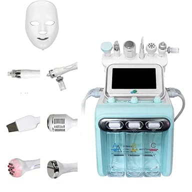 LYAZFC Macchina Professionale per Il Viso all'ossigeno all'idrogeno, Skin ringiovanimento Small Device Bolla, Macchina per la dermoabrasione HydraFacial Macchina,7 in 1