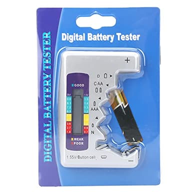 LCD Tester Batterie Universale, Digital Batteria Volt Checker Digitale Pile Carica Verifica con Display Buttoncell Rilevatore Capacità per Aa Aaa C D 9v Cr123a Cr2 Crv3 2cr5 Crp2 Bottone da 1.5v 3v