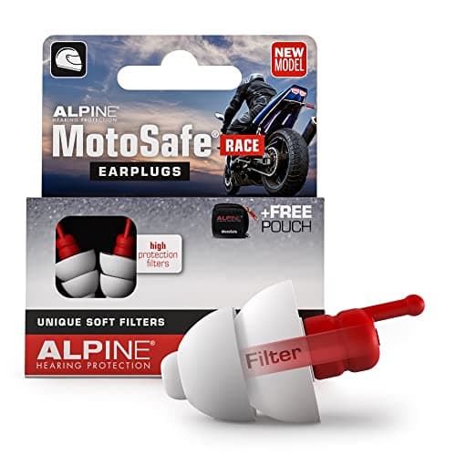Alpine MotoSafe Race – Tappi da Gara – Tappi da Escursioni – Previeni i danni alle orecchie quando guidi la moto – Senti i rumori della strada – Materiale comodo ipoallergenico – Riutilizzabili