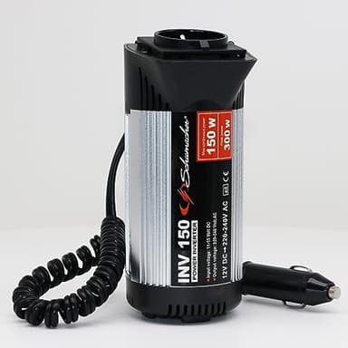 Schumacher INV 150 Inverter Sinusoidale Modificato 12V CC 220V/240V CA - Potenza Continua con Picco di 300W - Protezione da Sovratensione, Sottotensione, Sovraccarico e Sbalzi Termici - Con Ventola