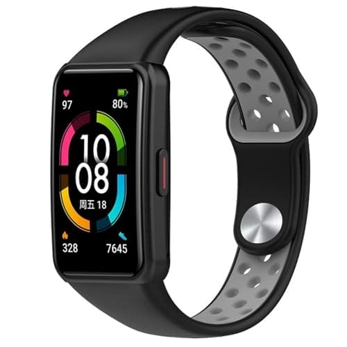 Traspirante Cinturino per Huawei Band 6 / Band 6 Pro/Band 6 NFC, Silicone Sport Bracciali Cinturini di Ricambio per Honor Band 6