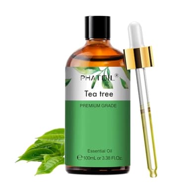 Tea Tree Oil, Olio Essenziale di Tea Tree Puro Naturale 100 ml, Oli Essenziali Albero del Tè per Diffusori Aromaterapia Umidificatori Candele
