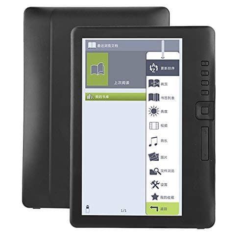 E-book read, E-book portatile funzione regolabile lettore elettronico efficace protezione contro gli spruzzi digitale libro lettura per ridurre la lettura fatica per bambini lettura (4G RAM, nero)