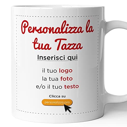 AL PRODUCTION Tazza Mug Personalizzata con Foto, Testo, Logo, Immagine - Ideale per la tua colazione