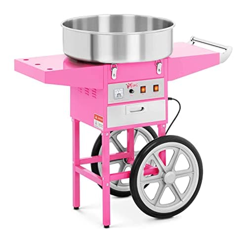Royal Catering - RCZC-1200-W - Macchina dello zucchero filato - su carretto - 1200 W - spedizione gratuita