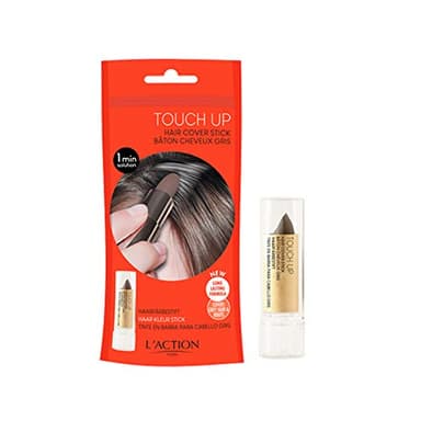 L'Action Paris Hair Cover Stick, Covers Grey and Discoloured Roots, Washes Out, Dark brown