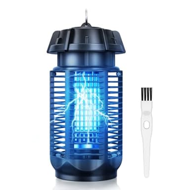 YEEFON Lampada Antizanzare Elettrica, 3000V 20W Zanzariera Elettrica con Spazzola di Pulizia, Impermeabile IPX4 Lampada Trappola,Non Tossico Trappola per Zanzare per Camera da Letto Cucina Patio
