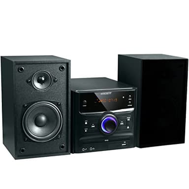 WISCENT Bluetooth Impianto Stereo Casa,Stereo Compatti Sistemi Micro HiFi con Bluetooth, Lettore CD, Lettore DVD, Radio FM, USB, MP3, AUX-in, Mic, 30W, Stereo compatti Hi-Fi Lettore CD