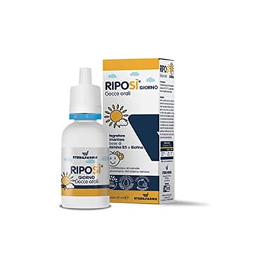 Riposì Giorno CALMA IL BAMBINO, Integratore Alimentare con Vitamina B5 e Biotina Utile a sostenere le fisiologiche performance mentali, dalla nascita. CONSIGLIATE DAL MEDICO PEDIATRA Gocce orali 30 ML